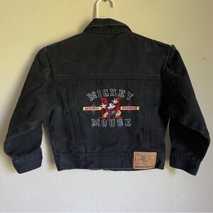 Vintage Mickey and Co Mickey Mouse Kids Jean Jacket - Black